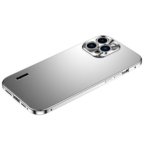 FYLTWUK Ultradünne Metallhülle für iPhone 16 Pro Max/16 Pro/16 Plus/16, magnetische Abdeckung mit vollständigem Linsenschutz, Harte Telefonhülle aus Aluminiumlegierung., 16 pro,Silver FYLTWUK Ultradünne Metallhülle für iPhone 16 Pro Max/16 Pro/16 Plus/16, magnetische Abdeckung mit vollständigem Linsenschutz, Harte Telefonhülle aus Aluminiumlegierung., 16 pro,Silver von FYLTWUK
