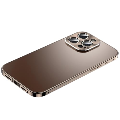 FYLTWUK Ultradünne Metallhülle für iPhone 16 Pro Max/16 Pro/16 Plus/16, magnetische Abdeckung mit vollständigem Linsenschutz, Harte Telefonhülle aus Aluminiumlegierung., 16 pro max,Gold FYLTWUK Ultradünne Metallhülle für iPhone 16 Pro Max/16 Pro/16 Plus/16, magnetische Abdeckung mit vollständigem Linsenschutz, Harte Telefonhülle aus Aluminiumlegierung., 16 pro max,Gold von FYLTWUK