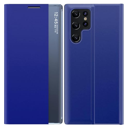 Hülle für Samsung Galaxy S25 Ultra/S25 Plus/S25, mit Fensteransichtsfunktion und Smart Hibernation Flip Stoßfeste Schutzhülle Schlanke Lederhülle,S25,Blue Hülle für Samsung Galaxy S25 Ultra/S25 Plus/S25, mit Fensteransichtsfunktion und Smart Hibernation Flip Stoßfeste Schutzhülle Schlanke Lederhülle,S25,Blue von FYLTWUK
