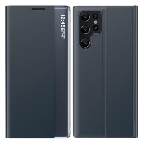 Hülle für Samsung Galaxy S25 Ultra/S25 Plus/S25, mit Fensteransichtsfunktion und Smart Hibernation Flip Stoßfeste Schutzhülle Schlanke Lederhülle,S25,Grey Hülle für Samsung Galaxy S25 Ultra/S25 Plus/S25, mit Fensteransichtsfunktion und Smart Hibernation Flip Stoßfeste Schutzhülle Schlanke Lederhülle,S25,Grey von FYLTWUK