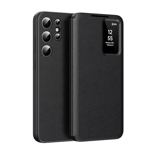 Klapphülle für Samsung Galaxy S25 Ultra/S25 Plus/S25, mit Kartenfächern, stoßfestem Schutz, Business-Lederhülle, Smart-Handyhülle mit Seitenfenster,S25,Black Klapphülle für Samsung Galaxy S25 Ultra/S25 Plus/S25, mit Kartenfächern, stoßfestem Schutz, Business-Lederhülle, Smart-Handyhülle mit Seitenfenster,S25,Black von FYLTWUK