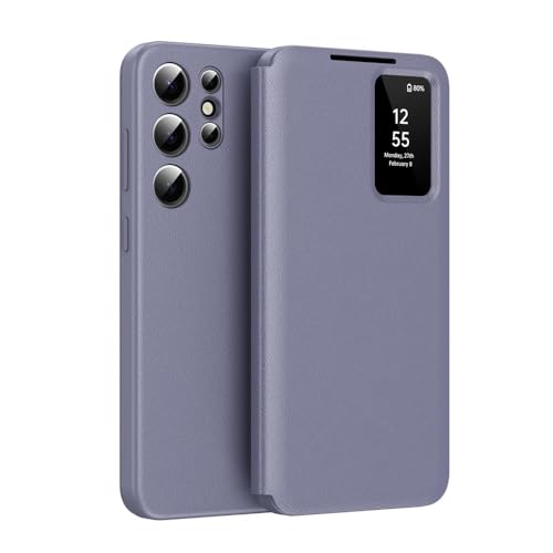 Klapphülle für Samsung Galaxy S25 Ultra/S25 Plus/S25, mit Kartenfächern, stoßfestem Schutz, Business-Lederhülle, Smart-Handyhülle mit Seitenfenster,S25,Purple Klapphülle für Samsung Galaxy S25 Ultra/S25 Plus/S25, mit Kartenfächern, stoßfestem Schutz, Business-Lederhülle, Smart-Handyhülle mit Seitenfenster,S25,Purple von FYLTWUK