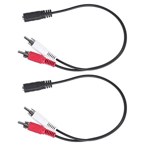 FYOBOT 2 Stücke 3.5 mm Stereo Buchse Auf 2 Stecker AV-Kabel Aux Audioadapter Kabel von FYOBOT