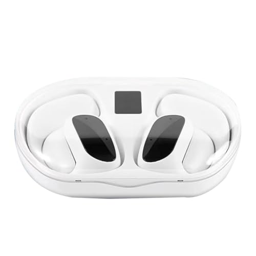 FYOBOT Luftleitungs-Kopfhörer, Hängendes Ohr, Bluetooth-Headset, Bluetooth 5.3, Kabelloses Headset, Kabelloser -Kopfhörer, Einfache Installation, Einfach zu Bedienen, Weiß von FYOBOT