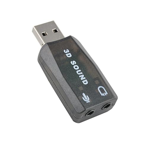 FYOBOT USB-Soundkarte, Externe Soundkarte, USB auf 3,5 mm Stereo-Audio-Adapter für Win 7, 8, Android-Lautsprecher, Laptop, Headset, von FYOBOT