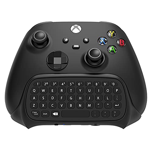 Kabellose Controller-Tastatur Kompatibel mit Xbox Series X/S Controller, 2,4 GHz Chatpad mit Audio-/Headsetanschluss, Kompatibel mit Xbox One X/S - Schwarz von FYOUNG