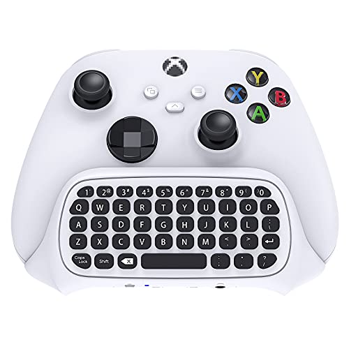 Kabellose Controller-Tastatur Kompatibel mit Xbox Series X/S Controller, 2,4 GHz Chatpad mit Audio-/Headsetanschluss, Kompatibel mit Xbox One X/S - Weiß von FYOUNG