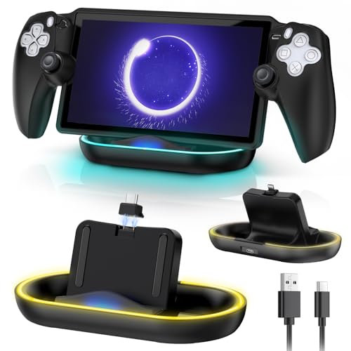 Upgarde Ladestation für Playstation Portal Remote Player, Magnetischer Typc-C Ladegerät für PS5, Tragbare Docking Station mit Buntem Licht (Case Friendly, NUR Ladestation) Upgarde Ladestation für Playstation Portal Remote Player, Magnetischer Typc-C Ladegerät für PS5, Tragbare Docking Station mit Buntem Licht (Case Friendly, NUR Ladestation) von FYOUNG