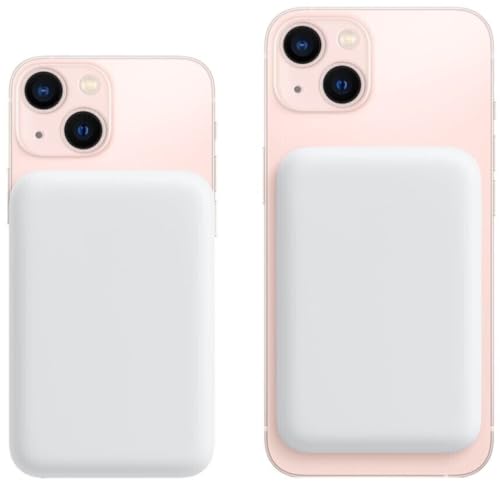 FYRA Tragbares, magnetisches kabelloses Ladegerät für iPhone, externer Akku, 5000 mAh, nur kompatibel mit MagSafe iPhone 15/14/13/12/Pro/Pro MAX/Mini-Serie. von FYRA
