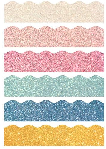 FYSUIMU Pinnwand im Hippie-Stil, Boho-Stil, bunt, glitzernd, gestanzt, für Klassenzimmer, Büro, Heimdekoration, 6 Rollen FYSUIMU Pinnwand im Hippie-Stil, Boho-Stil, bunt, glitzernd, gestanzt, für Klassenzimmer, Büro, Heimdekoration, 6 Rollen von FYSUIMU