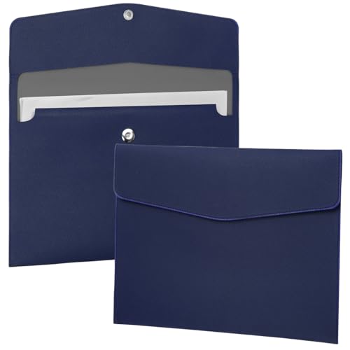 FYY Dokumentenmappe, PU-Leder, A4, Dokumenten-Organizer, Aktenumschlag, Portfolio-Hülle, Tablet-Hülle mit Magnetverschluss, für Zuhause, Schule, Büro, Schreibwaren, Dunkelblau FYY Dokumentenmappe, PU-Leder, A4, Dokumenten-Organizer, Aktenumschlag, Portfolio-Hülle, Tablet-Hülle mit Magnetverschluss, für Zuhause, Schule, Büro, Schreibwaren, Dunkelblau von FYY