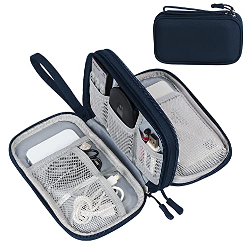 FYY Elektronik-Zubehör-Organizer-Tasche, Reisekabel-Organizer-Tasche, tragbar, wasserdicht, doppellagig, All-in-One-Tragetasche für Kabel, Kabel, Ladegerät, Telefon, Kopfhörer, M-Navy Blau FYY Elektronik-Zubehör-Organizer-Tasche, Reisekabel-Organizer-Tasche, tragbar, wasserdicht, doppellagig, All-in-One-Tragetasche für Kabel, Kabel, Ladegerät, Telefon, Kopfhörer, M-Navy Blau von FYY