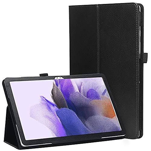 FYY Schutzhülle für Galaxy Tab S7 FE 2021, Galaxy Tab S7 Plus 2020, Schutzhülle aus hochwertigem PU-Leder, mit Stifthalter, Magnetclip für Samsung Galaxy Tab S7 FE/Tab S7 Plus 12.4, Schwarz von FYY