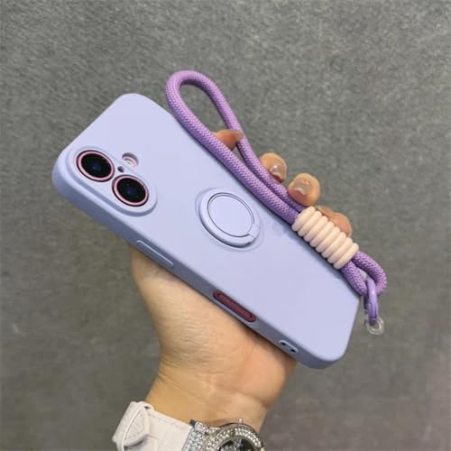 FYYFTYT Fingerringhalter aus flüssigem Silikon mit Handschlaufe (für iPhone 12 Pro/Lila) von FYYFTYT