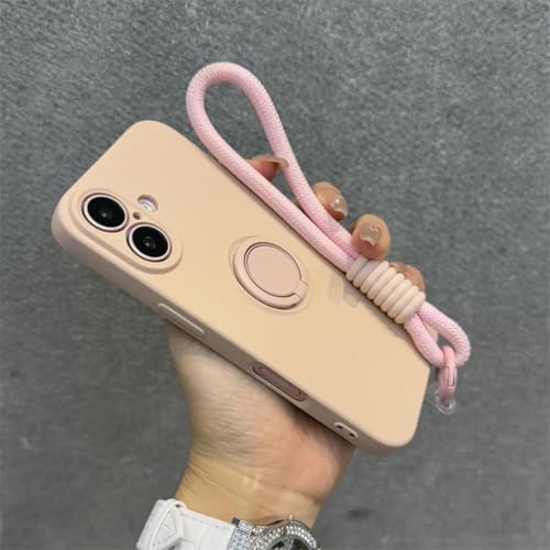 FYYFTYT Fingerringhalter aus flüssigem Silikon mit Handschlaufe (für iPhone X/Pink) von FYYFTYT