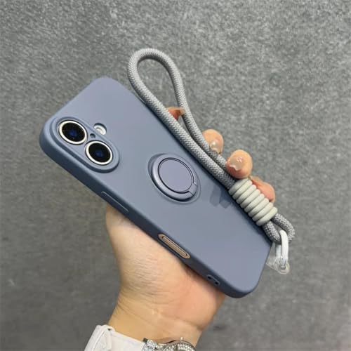 FYYFTYT Fingerringhalterung aus flüssigem Silikon mit Handschlaufe (für iPhone 13/Grau) von FYYFTYT