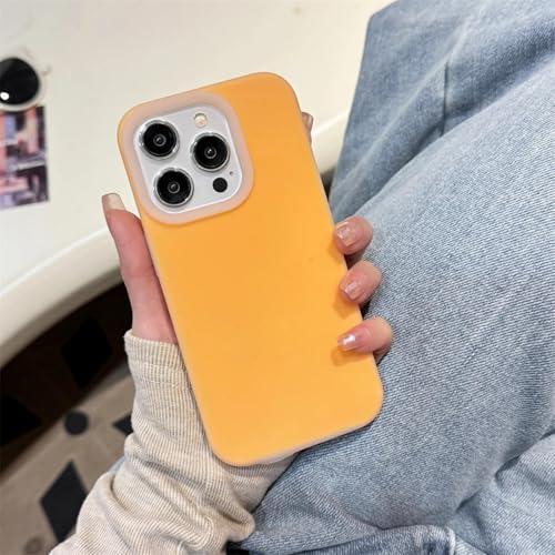 FYYFTYT Flüssigmatte, weiche, stoßfeste Schutzhülle aus Silikon (für iPhone 12/Orange) von FYYFTYT