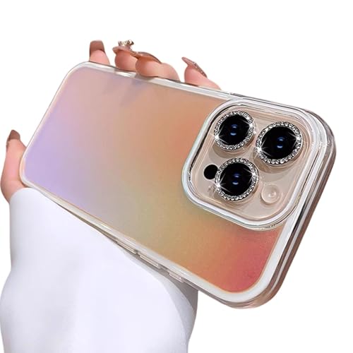 FYYFTYT Glitzernde Laser-Gradient-Aurora-Transparentlinsenfolie, stoßfeste Schutzhülle (für iPhone 11 Pro Max/Weiß) von FYYFTYT