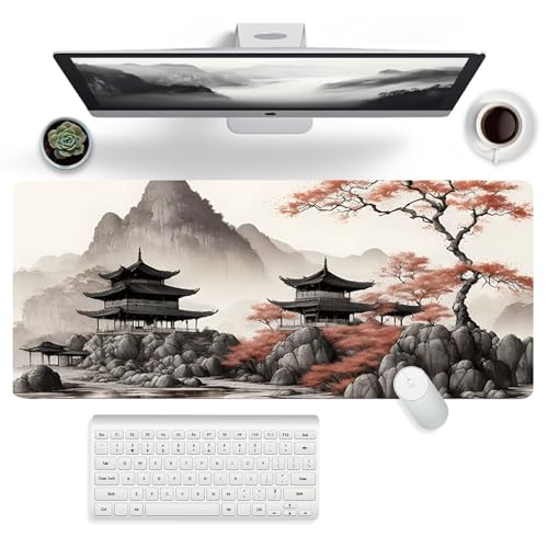 FYting Gaming Mauspad XXL, Mauspad Anime, 900x400 mm, Weiße Schreibtischunterlage mit rutschfester Unterseite aus Gummi, Wasserdicht und Schmutzabweisend, für PC, MacBook, Laptop von FYting