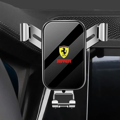 FZKUDZLD Auto Handyhalterung Navigationshalter für Ferrari 812 2017-2025,Auto Vent Handyhalter 360° Drehbar EIN-Knopf-Release Handyhalterung,Silver von FZKUDZLD