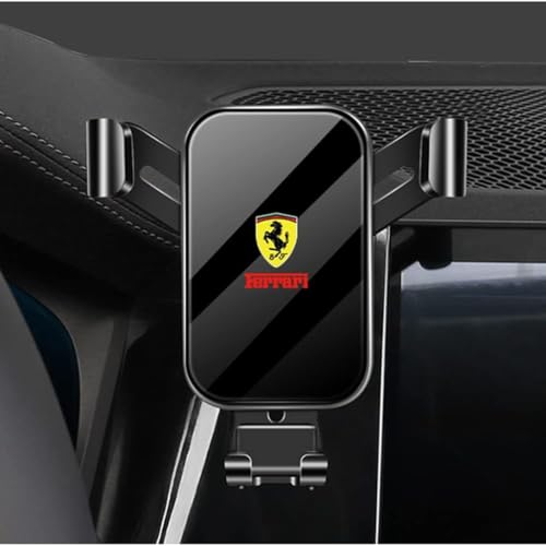 FZKUDZLD Auto Handyhalterung Navigationshalter für Ferrari Roma 2020-2025,Auto Vent Handyhalter 360° Drehbar EIN-Knopf-Release Handyhalterung,Black von FZKUDZLD