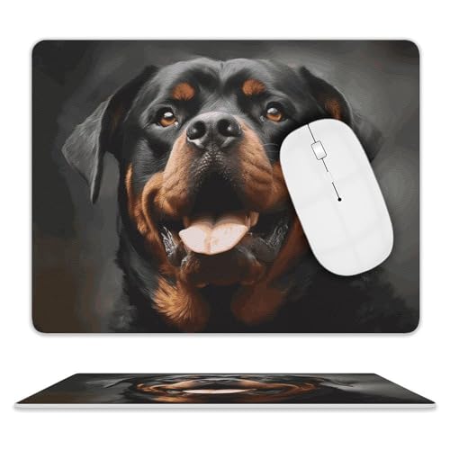 Cool Rottweiler Dog Art Mousepad Große Mauspad Für Laptop Nette Gaming Mäuse Pad Mit Rutschfester Gummibasis Benutzerdefinierte Design MicePad Wasserdichte MiceMat Schreibtisch Zubehör von FZMTLDS