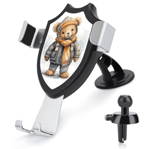 FZMVSQH Cute Bear Universal-Handyhalterung fürs Auto, verbesserte 3-in-1-Handyhalterung für Smartphone, KFZ-Halterung mit Saugnapf für Armaturenbrett, Windschutzscheibe, Lüftungsschlitz von FZMVSQH