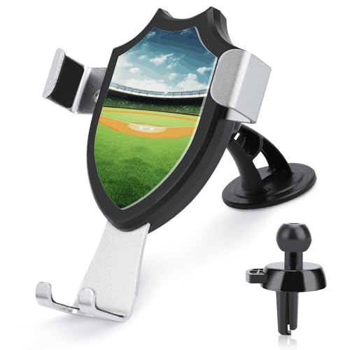 FZMVSQH Grüner Baseballfeld-Hintergrund, universelle KFZ-Handyhalterung, verbesserte 3-in-1-Handyhalterung, Smartphone-Halterung, Handy-Autohalterungen mit Saugnapf für Armaturenbrett von FZMVSQH