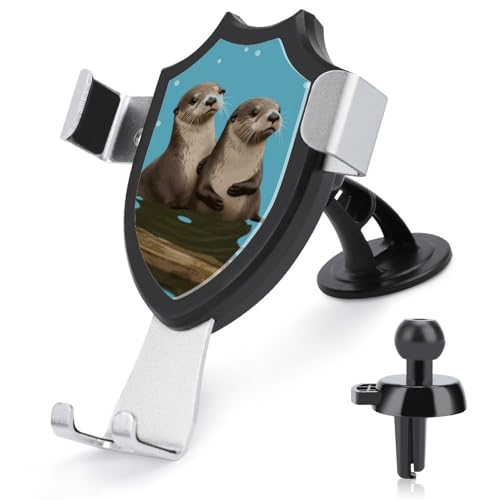 FZMVSQH Niedliche Otters Universal-Handyhalterung für das Auto, verbesserte 3-in-1-Handyhalterung für Smartphone, KFZ-Halterung mit Saugnapf für Armaturenbrett, Windschutzscheibe, Lüftungsschlitz von FZMVSQH