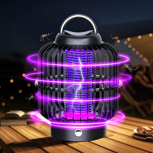 Insektenvernichter,Mückenfalle Elektrisch,Mückenlampe,Mücke und Fliegenkillerfalle,Fliegenfalle Elektrisch,Insektenfalle UV Lampe Moskito Killer,Elektrischer Insektenlampe Innen Außen (A, USB) von FZQBEY