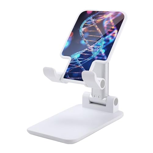 FZQVSGW Handy-Ständer für Schreibtisch, faltbar, verstellbare Drehung, DNA, genetische Helix-Tablet-Ständer, tragbare Handyhalter mit 10,2 - 33 cm (4 - 13 Zoll) Handys und Tablets, Weiß von FZQVSGW