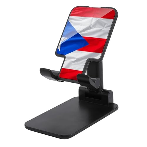 FZQVSGW Handy-Ständer für Schreibtisch, faltbar, verstellbare Drehung, Puerto Rico-Flagge, Tablet-Ständer, tragbare Handyhalter mit 10,2 - 33 cm (4 - 13 Zoll) Handys und Tablets, Schwarz von FZQVSGW