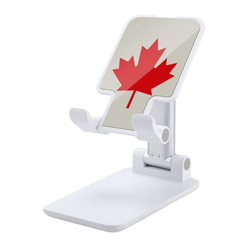 FZQVSGW Handy-Ständer für Schreibtisch, faltbar, verstellbare Drehung, Retro, Kanada-Flagge, Tablet-Ständer, tragbare Handyhalter mit 10,2 - 33 cm (4 - 13 Zoll) Handys und Tablets, Weiß von FZQVSGW