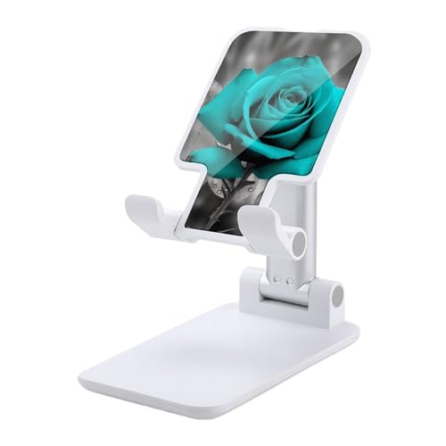 FZQVSGW Handy-Ständer für den Schreibtisch, faltbar, verstellbare Drehung, Blaugrün, Grau, Rose, Tablet-Ständer, tragbare Handyhalter mit 10,2 - 33 cm (4 - 13 Zoll) Handys und Tablets, Weiß von FZQVSGW