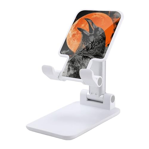 FZQVSGW Handy-Ständer für den Schreibtisch, faltbar, verstellbare Drehung, Krähe öffnet seinen Mund, Tablet-Ständer, tragbare Handyhalter mit 10,2 - 33 cm (4 - 13 Zoll) Handys und Tablets, Weiß von FZQVSGW