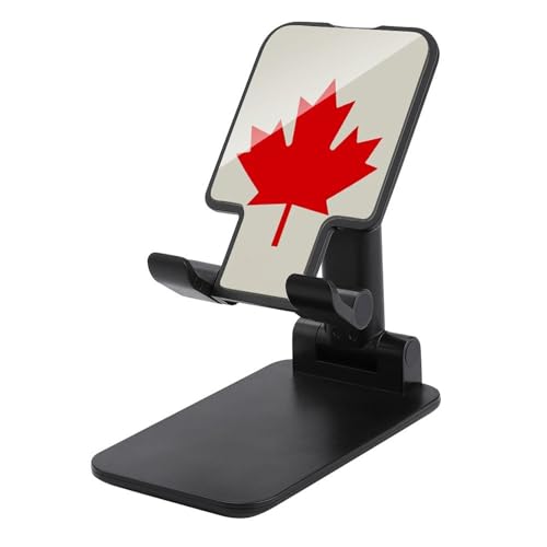 FZQVSGW Handy-Ständer für den Schreibtisch, faltbar, verstellbare Drehung, Retro, Kanada-Flagge, Tablet-Ständer, tragbare Handyhalter mit 10,2 - 33 cm (4 - 13 Zoll) Handys und Tablets, Schwarz von FZQVSGW