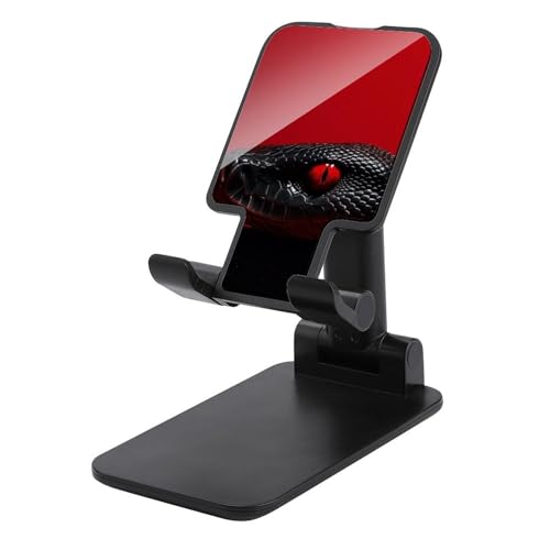 FZQVSGW Handy-Ständer für den Schreibtisch, faltbar, verstellbare Drehung, rote Augen, Schlange, Tablet-Ständer, tragbare Handyhalter mit 10,2 - 33 cm (4 - 13 Zoll) Handys und Tablets, Schwarz von FZQVSGW