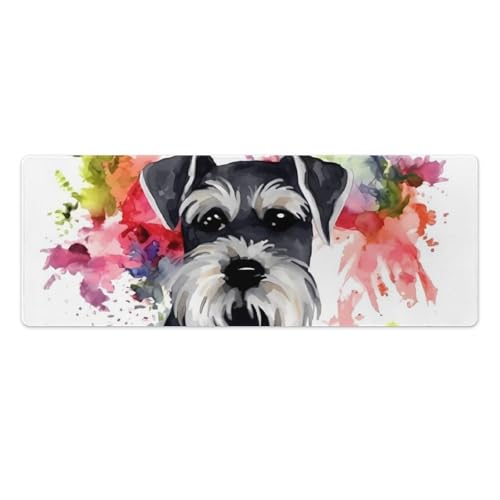 Großes erweitertes Computer-Mauspad für Schreibtisch, Gummiunterseite, Schnauzer-Tastatur-Pad, rutschfeste Schreibtischunterlage, Laptop-Schreibtischunterlage für Gaming, Büro, Arbeit, Zuhause, 30 x von FZQVSGW