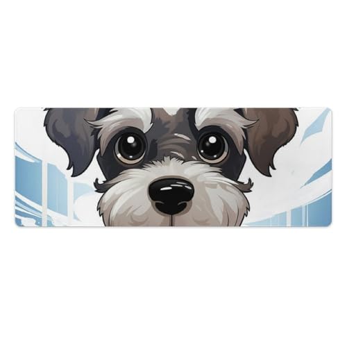 Großes erweitertes Computer-Mauspad für den Schreibtisch, Gummiunterseite, bezaubernder Schnauzer-Tastatur-Pad, rutschfeste Schreibtischunterlage, Laptop-Schreibtischunterlage für Gaming, Büro, Arbeit Großes erweitertes Computer-Mauspad für den Schreibtisch, Gummiunterseite, bezaubernder Schnauzer-Tastatur-Pad, rutschfeste Schreibtischunterlage, Laptop-Schreibtischunterlage für Gaming, Büro, Arbeit von FZQVSGW