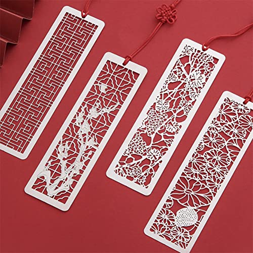 FZSECRIU 4 Pack lesezeichen personalisiert,lesezeichen mädchen,bookmark, lesezeichen metall, lehrer geschenk,abschiedsgeschenk lehrer von FZSECRIU