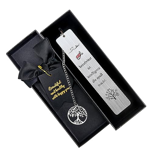 Inspirierendes Lesezeichen Geschenk mit Geschenkbox Edelstahl Motivierendes Lesezeichen Metall Lesezeichenfür Freunde Tochter Sohn Student Kollegen von FZSECRIU