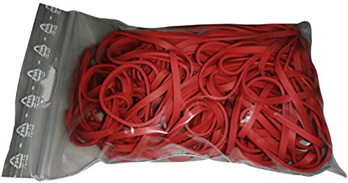 Fa.ars 100 g Gummiringe Gummiband Gummibänder Haushaltsgummis Gummiring Gummies Rubber Bands rot 100mm Ø 1,2 x 3 mm breit von Fa.ars