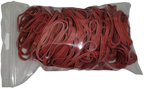 Fa.ars 100 g Gummiringe Gummiband Gummibänder Haushaltsgummis Gummiring Gummies Rubber Bands rot 30 mm Ø 1,2 x 3 mm breit von Fa.ars