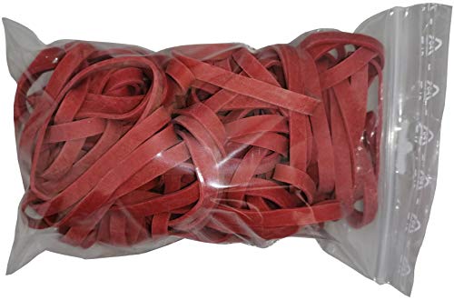 Fa.ars 100 g Gummiringe Gummiband Gummibänder Haushaltsgummis Gummiring Gummies Rubber Bands rot 40mm Ø 1,2 x 5 mm breit von Fa.ars