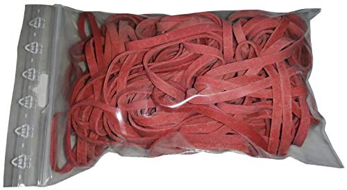Fa.ars 100 g Gummiringe Gummiband Gummibänder Haushaltsgummis Gummiring Gummies Rubber Bands rot 80mm Ø 1,2 x 4 mm breit von Fa.ars