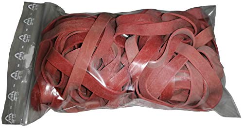 Fa.ars 100 g Gummiringe Gummiband Gummibänder Haushaltsgummis Gummiring Gummies Rubber Bands rot 80mm Ø 1,2 x 8 mm breit von Fa.ars