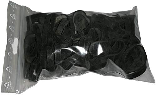 Fa.ars 100 g Gummiringe Gummiband Gummibänder Haushaltsgummis Gummiring Gummies Rubber Bands schwarz 25 mm Ø 1,2 x 5 mm breit von Fa.ars