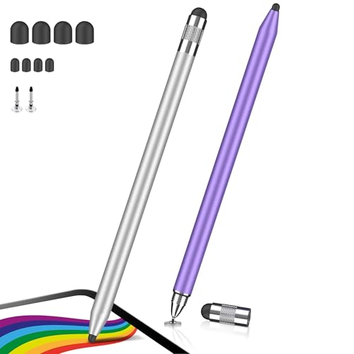 Tablet Stift für Alle Tablets, Stylus Pen, FaAmour Touchscreen Stift,Präzision Disc Eingabestift mit Telefonhalterung kompatibel mit Allen Handys/Tablets, für iPad/iPhone/Android/Samsung (PurplGrey) Tablet Stift für Alle Tablets, Stylus Pen, FaAmour Touchscreen Stift,Präzision Disc Eingabestift mit Telefonhalterung kompatibel mit Allen Handys/Tablets, für iPad/iPhone/Android/Samsung (PurplGrey) von FaAmour