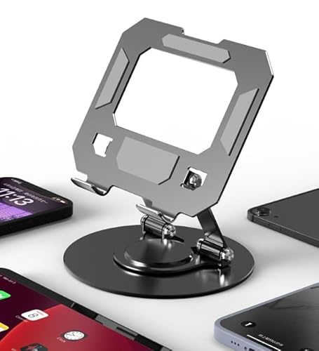 FaAmour Tablet Ständer, Einstellbare Drehlager Desktop Halter mit 360 Grad Drehbarem Fuß, Faltbare Halterung von FaAmour