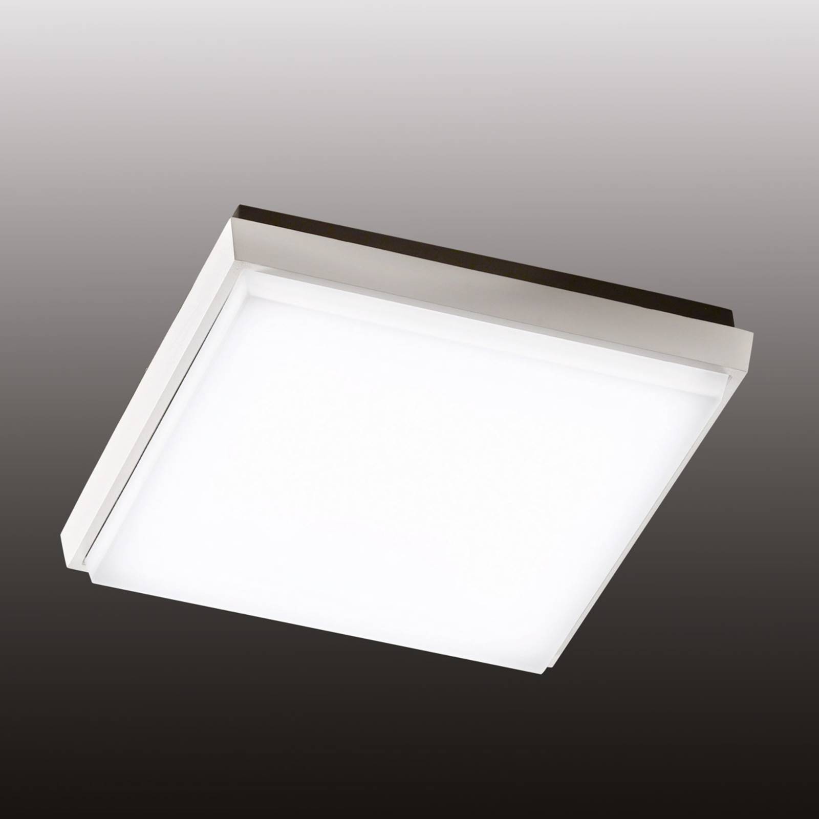 LED-Außendeckenleuchte Desdy, 24x24 cm, weiß von Fabas Luce